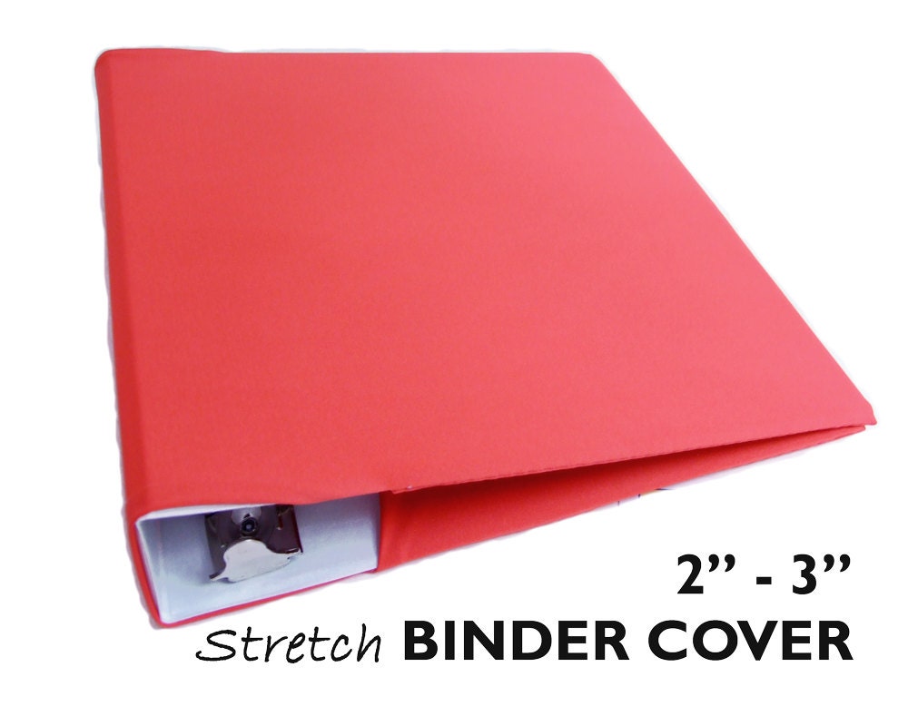 3 Ring Binder Cover Stretch CORAL Fabric Binder by SEWINGtheABCs