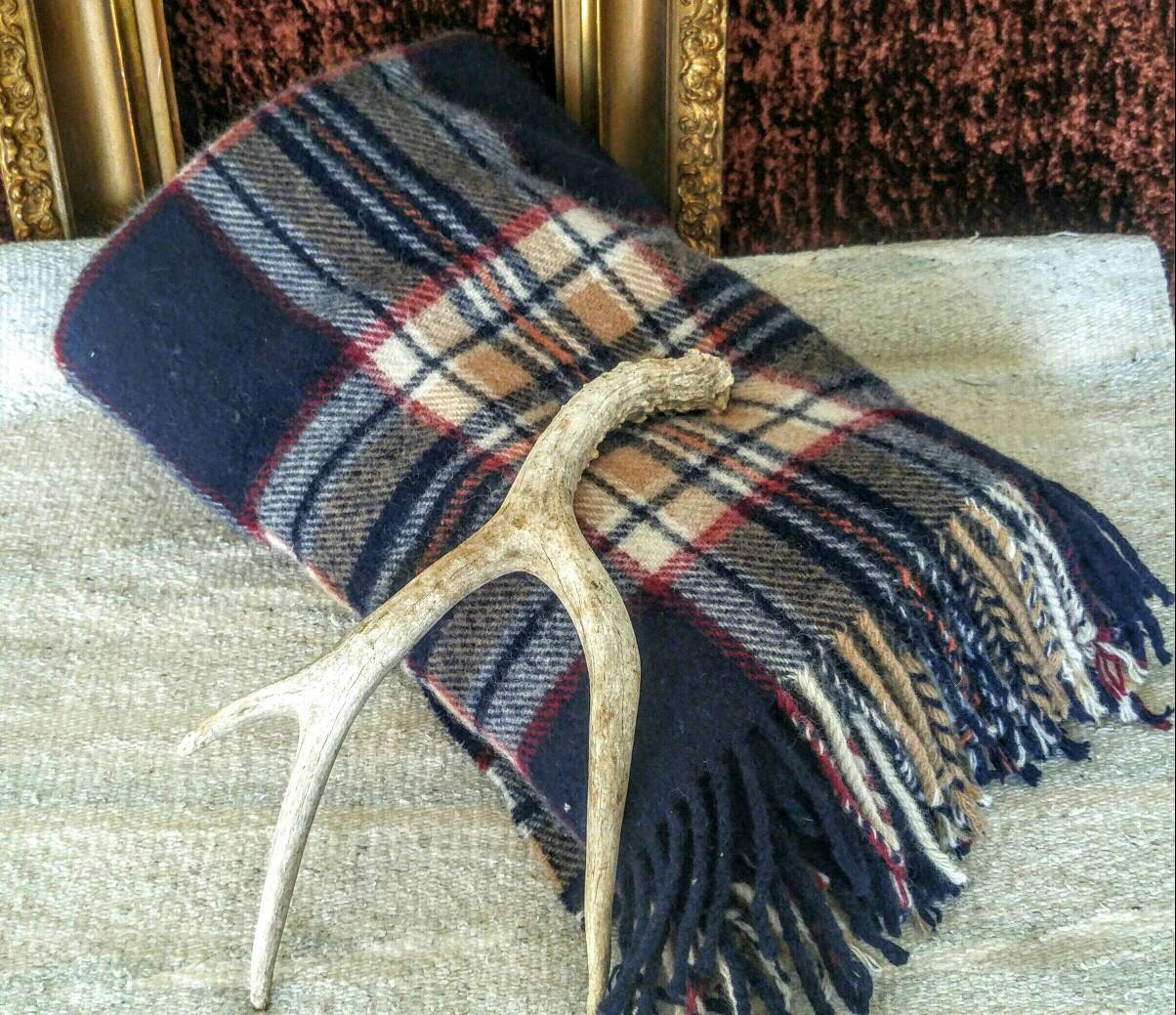 Vintage Wool Camp Blanket Sofa Throw Lap Blanket Stadium