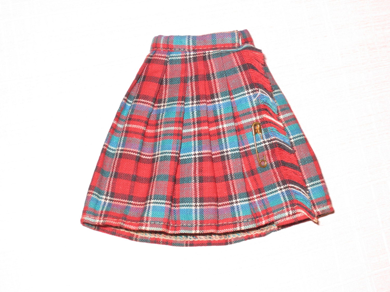 Vintage 1960s IDEAL Tammy Doll's Plaid Pleated Skirt 9221