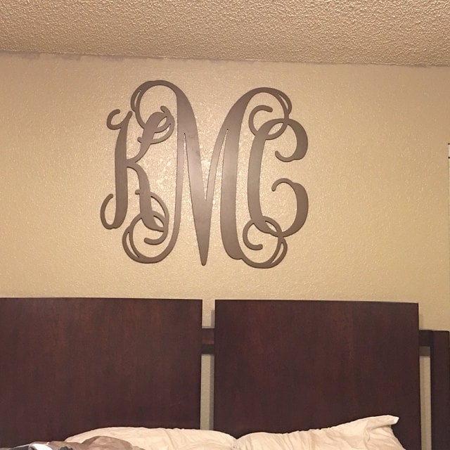 Wooden Monogram Wall Hanging Letters Extra Large Wood