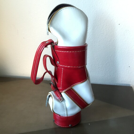 Vintage Mini Golf Bag Liquor or Wine Bottle Size With Carrying