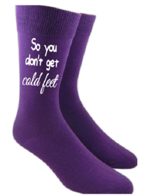 So you don't get cold feet purple printed wedding day