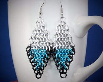 Carolina Panthers Blue European 4 in 1 Drop Earrings
