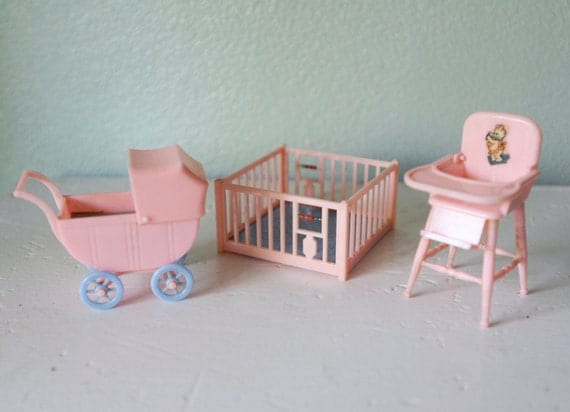 vintage plastic dollhouse furniture