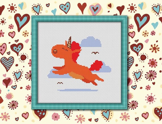 Unicorn stitch cross pattern