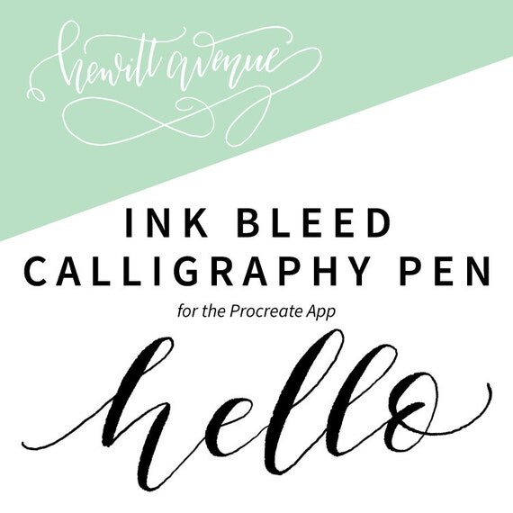 Ink Bleed Calligraphy Pen Procreate Brush