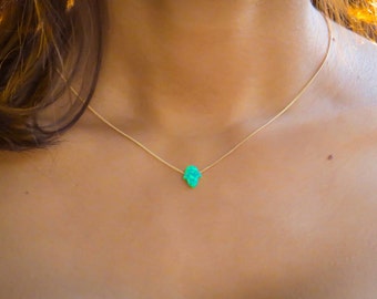 Opal Necklace, Opal Hamsa Necklace, Opal Hand Necklace, Silver Necklace, Hamsa Necklace Evil Eye Necklace Silver Hamsa Necklace Opal Jewelry