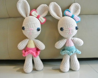 Crochet Bunny Amigurumi - Handmade Crochet Amigurumi Toy Doll - Bunny Crochet - Amigurumi Bunny
