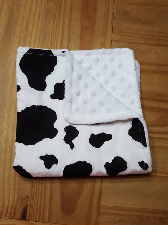 cow print fuzzy blanket