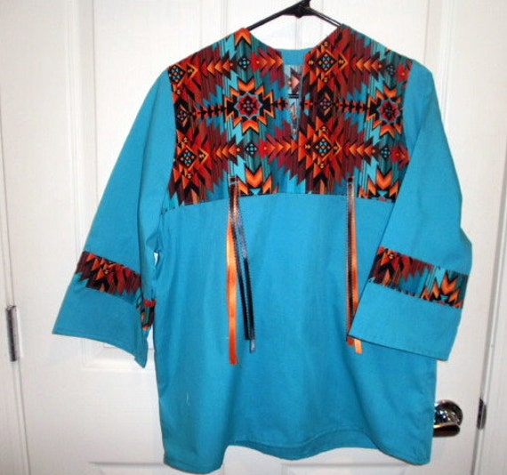 Men's Native American Ribbon Shirt