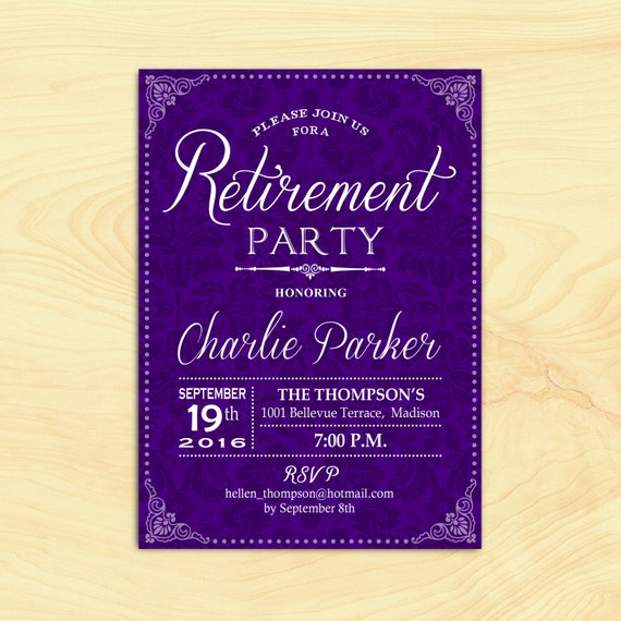 Elegant Retirement Party Invitations 8