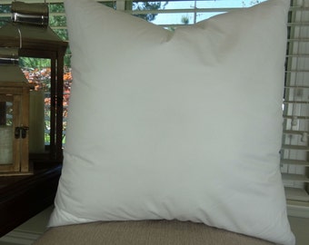 20x20 Pillow insert Made in USA Hypoallergenic Down Alternative Polyfill, 20" x 20" pillow insert for an 18" x 18" pillow cover