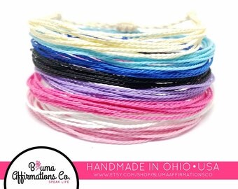 String Bracelet | Beach Bracelet | Multi-Strand Bracelet | Waterproof Bracelet | Friendship Bracelet | Waxed Polyester Cord Bracelet
