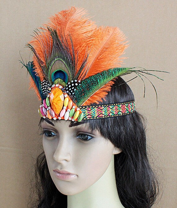 american indian feather headband