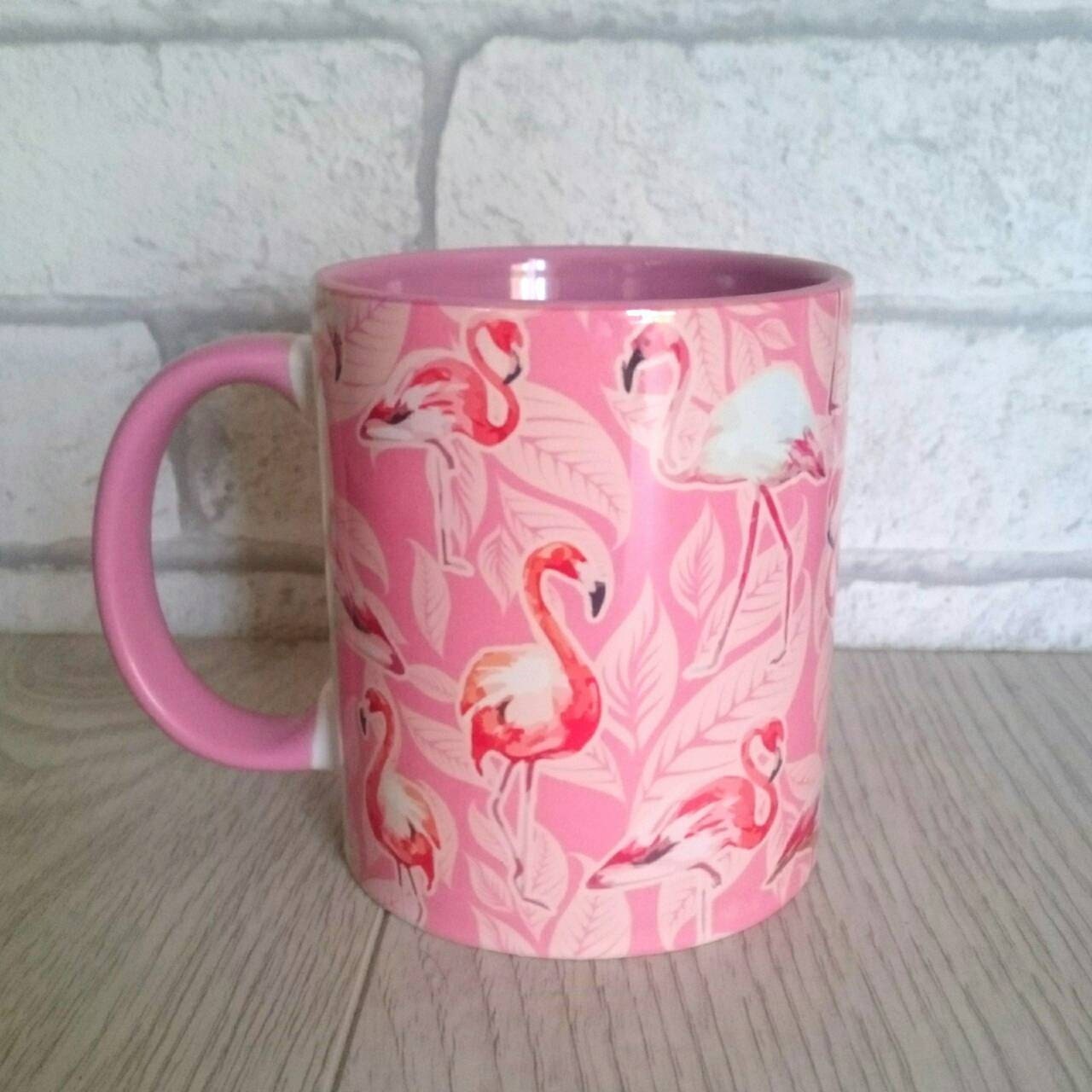flamingo coffee mug