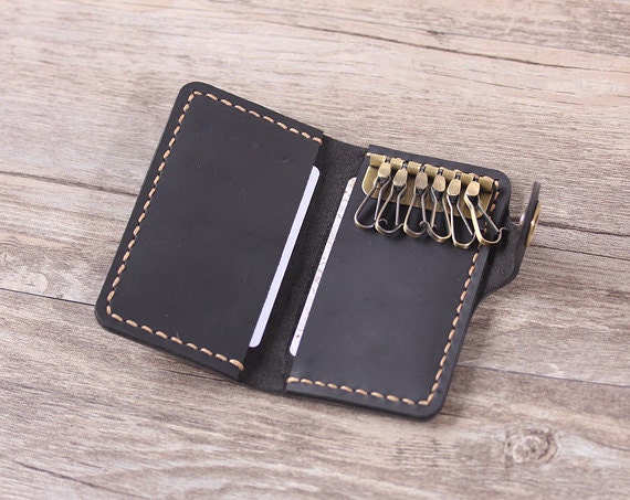 Personalized Leather Key Wallet Handmade Pocket Leather Key