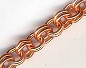 Double cable copper coated chain. 4mm. Per foot. b12-chn058(e)