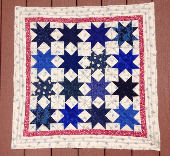 Patriotic handmade quilted table runner