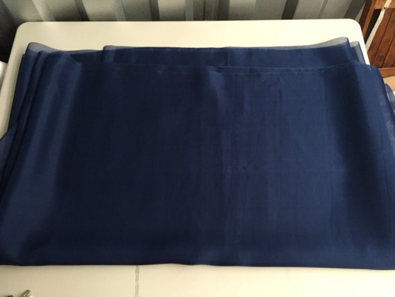 100% Silk Organza Blue a very high quality 54 by PromenadeFabrics