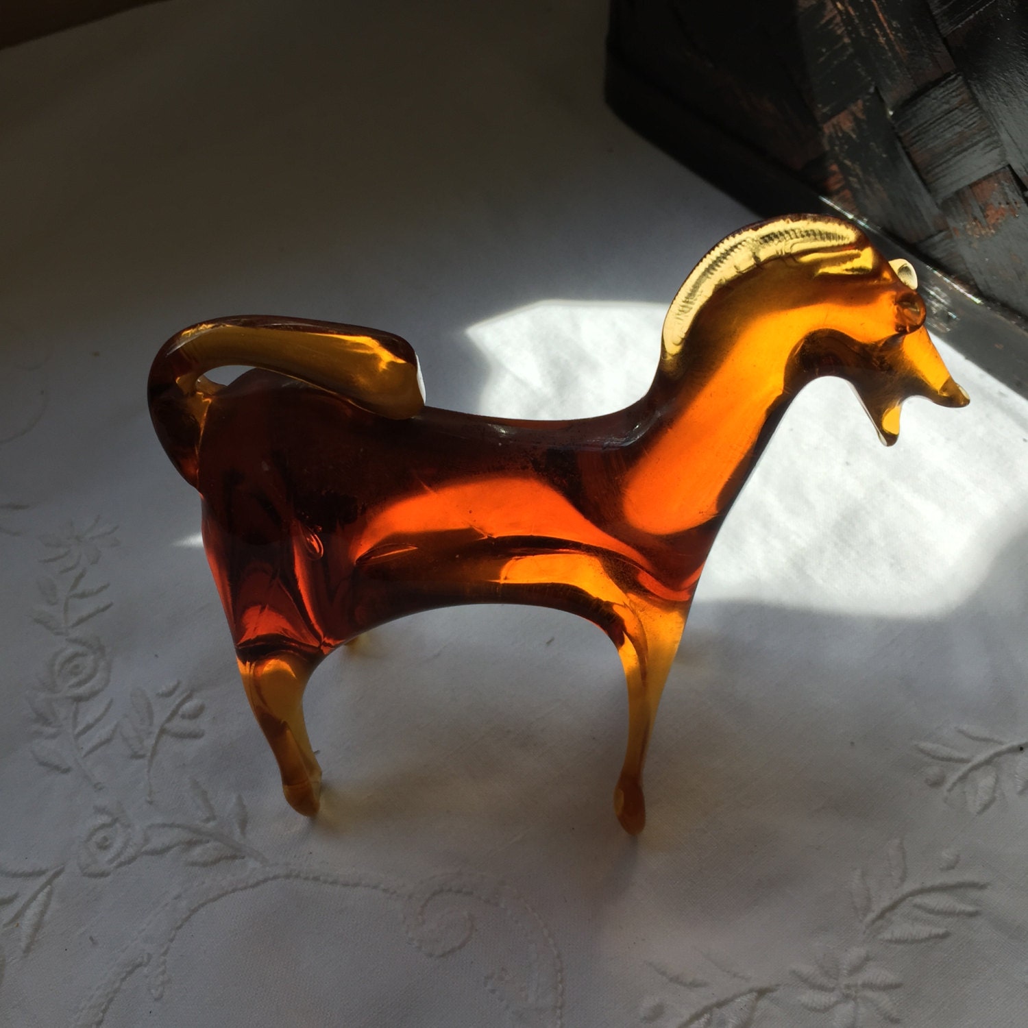 hand blown glass horses