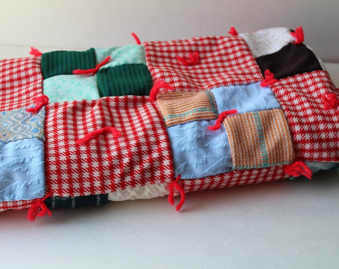 Vintage Baby Quilt, Vintage Patchwork Quilt, Crib Bedding, Baby Blanket, Toddler Throw, Nursery, Infant Bedding, Lap Blanket, Lap Quilt