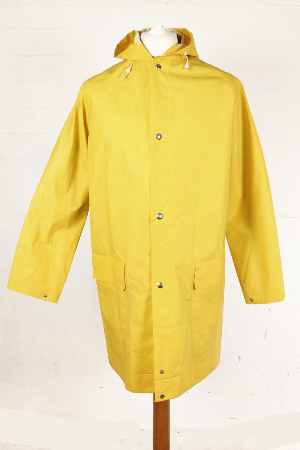 Vintage Yellow Fisherman Coat Jacket Anorak by CatCalledEsteban