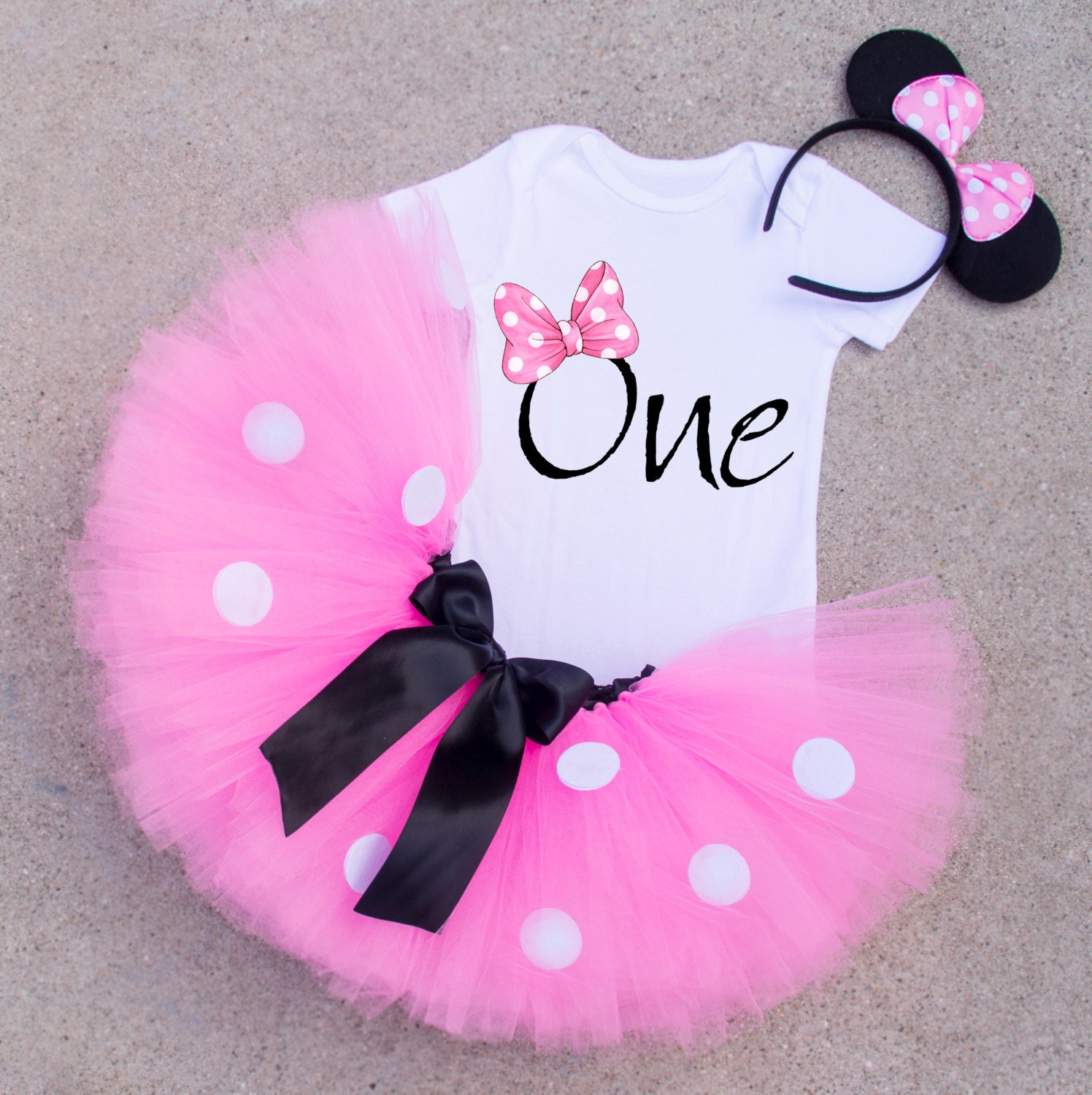 One Birthday Shirt Minnie Mouse Inspired 1st Birthday Shirt