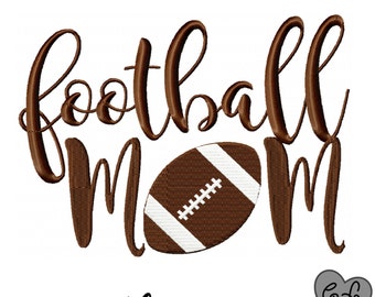 Football mom embroidery design 4x4 5x7 6x10 - jef file - pes file - football embroidery file - football season - football shirt - sports mom