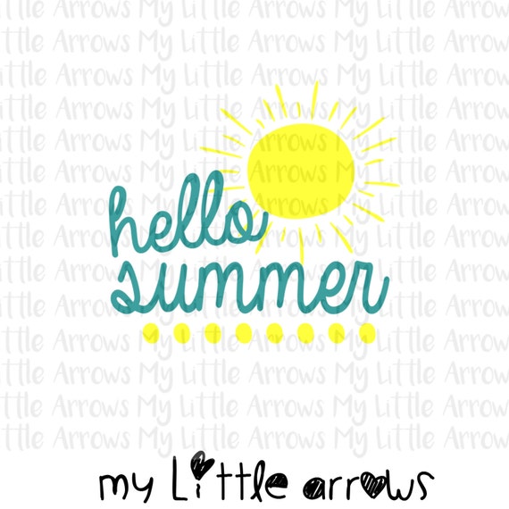 Download Hello Summer SVG DXF EPS png Files for Cutting Machines