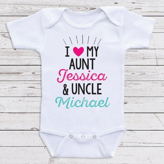 Personalized Baby Clothes I Love My Aunt And by NewbornBabyClothes