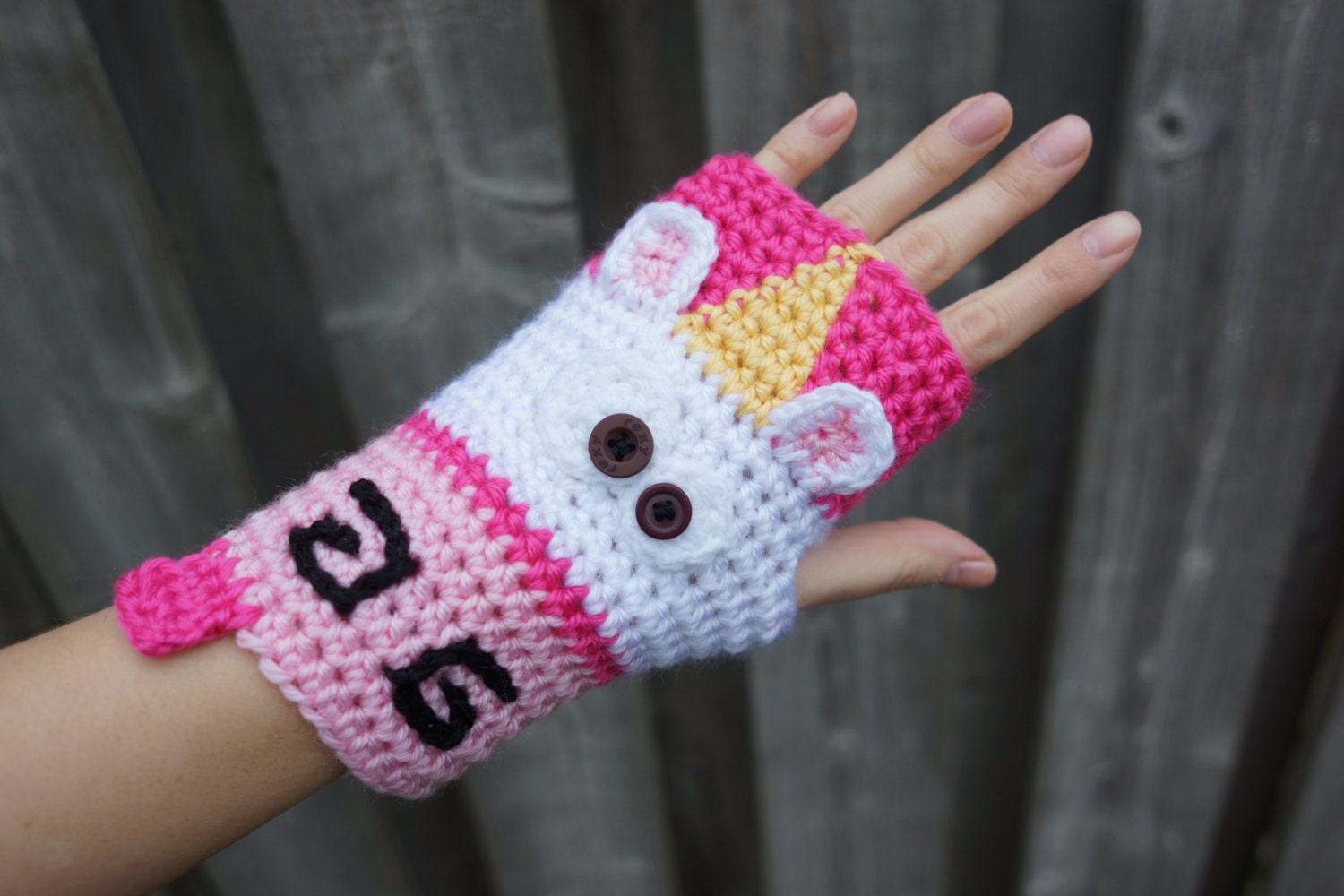 Women's Crochet Unicorn Gloves Unicorn Fingerless gloves