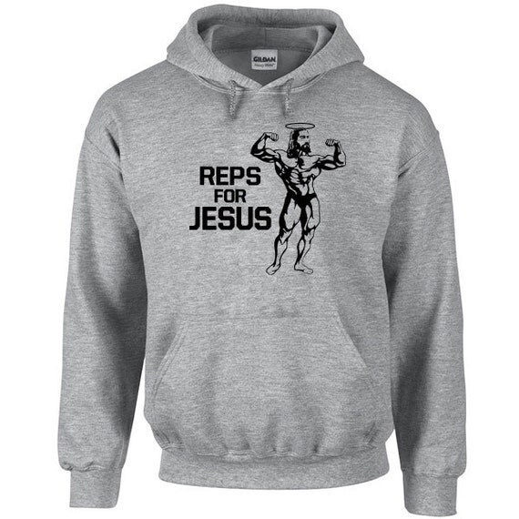 Reps for Jesus muscle fitness work out exercise cross by InkItTees