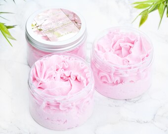 Body Butter Cherry Blossom - Womens Christmas Gifts - Tween Teen Girl Gifts - Travel Size Body Cream - Pink Christmas Present For Her - 5 oz