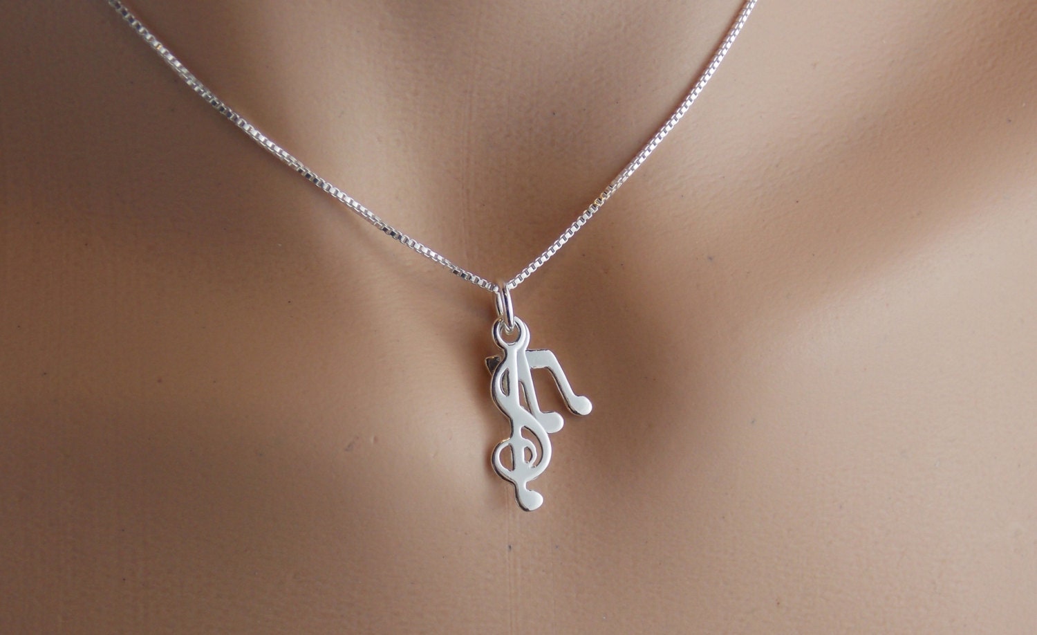 Music Necklace Music Notes Necklace Musician Necklace by StampsINK