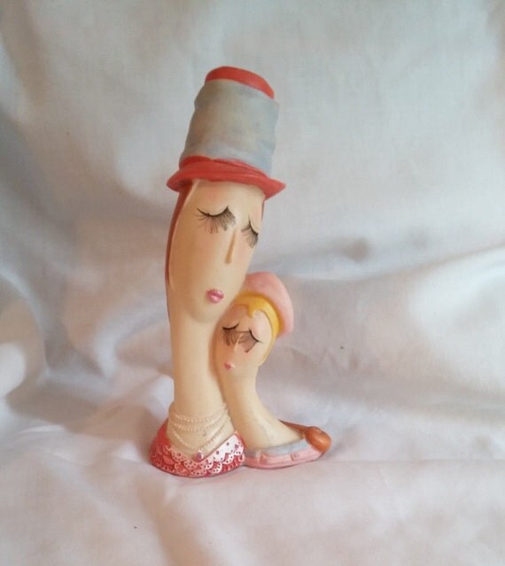 Female figurines resin or plastic molded female bust