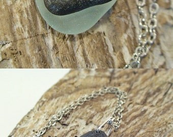 Heart Beach Stone Necklace - Beach Stone Jewelry - Sea Glass Necklace - Beach Jewelry