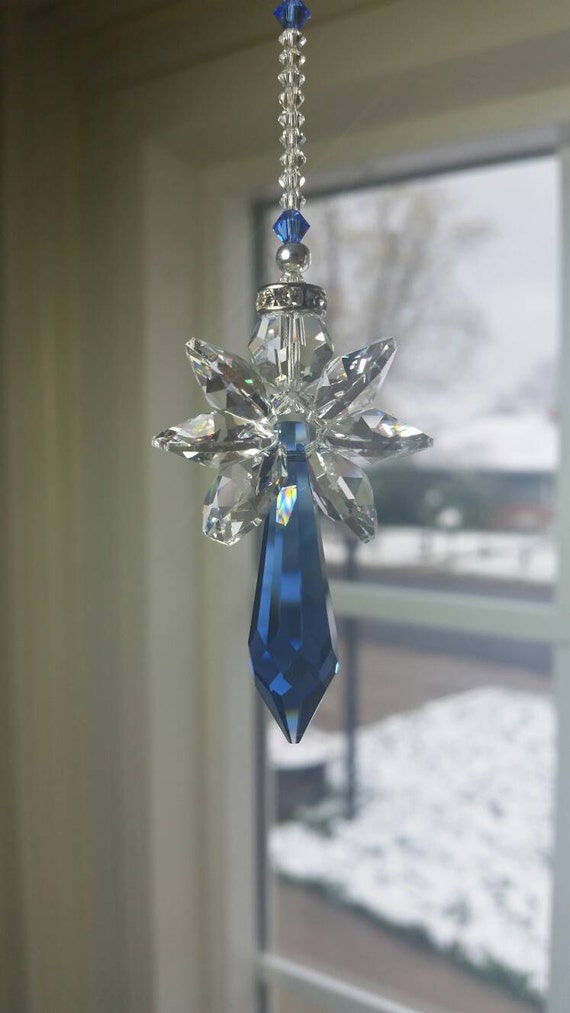 blue angel sapphire angel crystal angel memorial gift baby