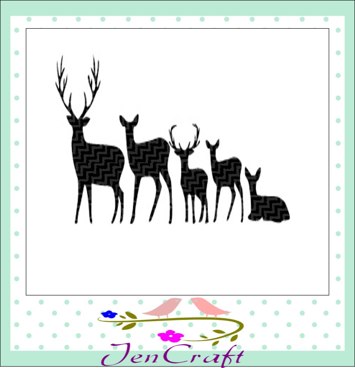 Download Deer Family SVG Cut Files Svg Png Dxf and Eps by JenCraftDesigns