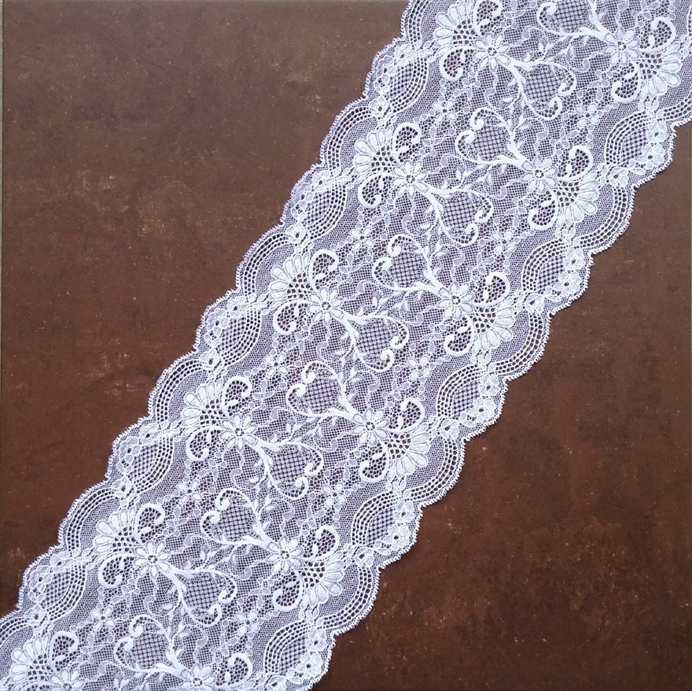 Stretch Lace white color white lace fabric Elastic lace