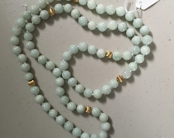 Jadeite Jade and Sterling Silver Necklace