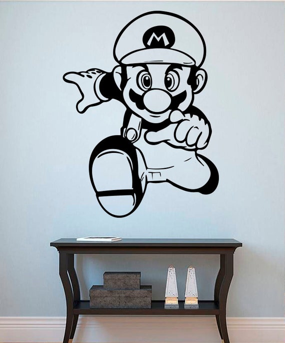 Mario Wall Vinyl Decal Super Mario Wall Sticker Game's