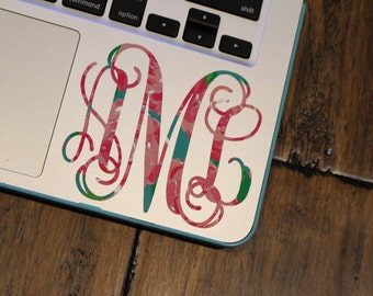 BOGO Vine Monogram Decal- Vine Monogram Sticker- Preppy Monogram- Waterproof- Monogram Sticker- Monogram Decal- Dishwasher Safe Monogram