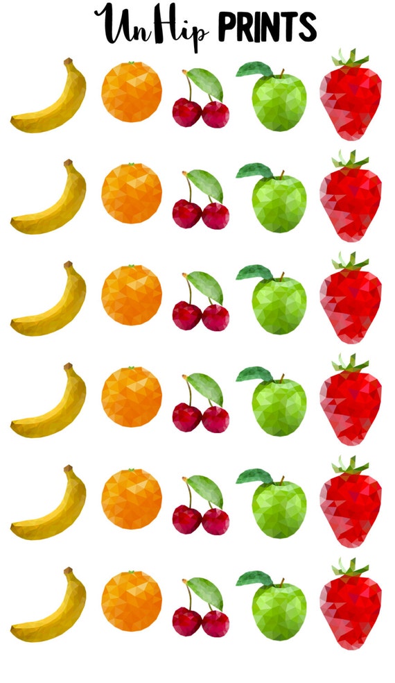 items similar to fruit planner stickers food planner stickers healthy
