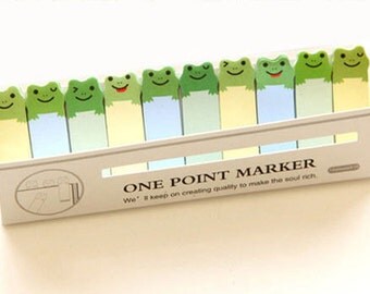 Mini Frog Sticky Notes - Cute Kawaii Post-It Notes / Stationery / Stationary / School Supplies / Memo Pad / Small Tiny Sticky Notes