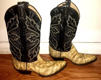 Vintage Snakeskin Cowboy Boots