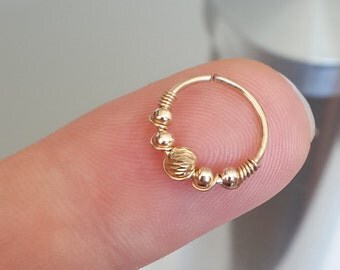 Tiny Hoop Nose Ring, Nose Ring, Gold Nose Ring,Silver Nose Ring,20 Gauge Gold Nose Ring,18 Gauge Gold Nose Ring