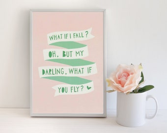 What if I Fall Oh But My Darling What If You Fly Wall Art