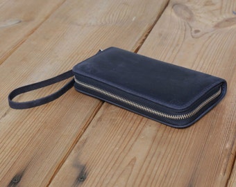 Travel Wallet + Zip around Wallet + Leather Travel Wallet + Clutch Bag + Card Wallet + Leather Handbag + iPhone 5 Leather Case