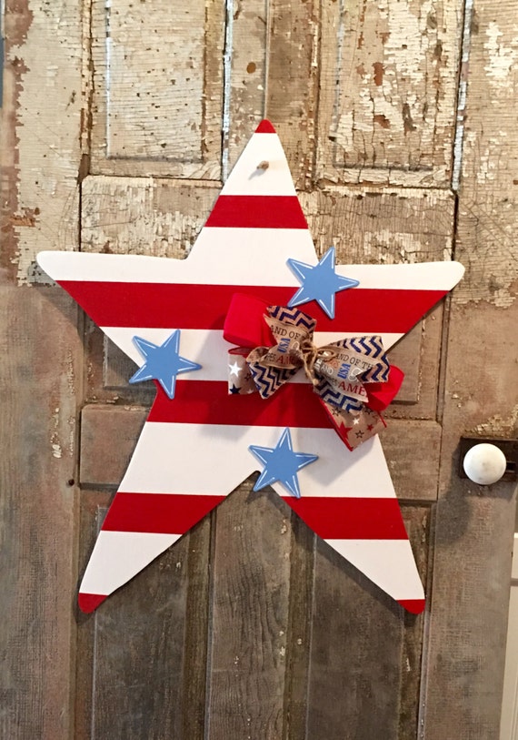 July 4th Door Hanger 4th of July Decor Patriotic Decor