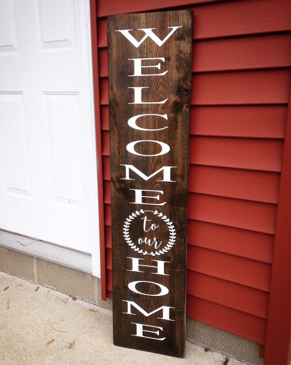 Welcome front porch sign wood welcome sign front porch sign